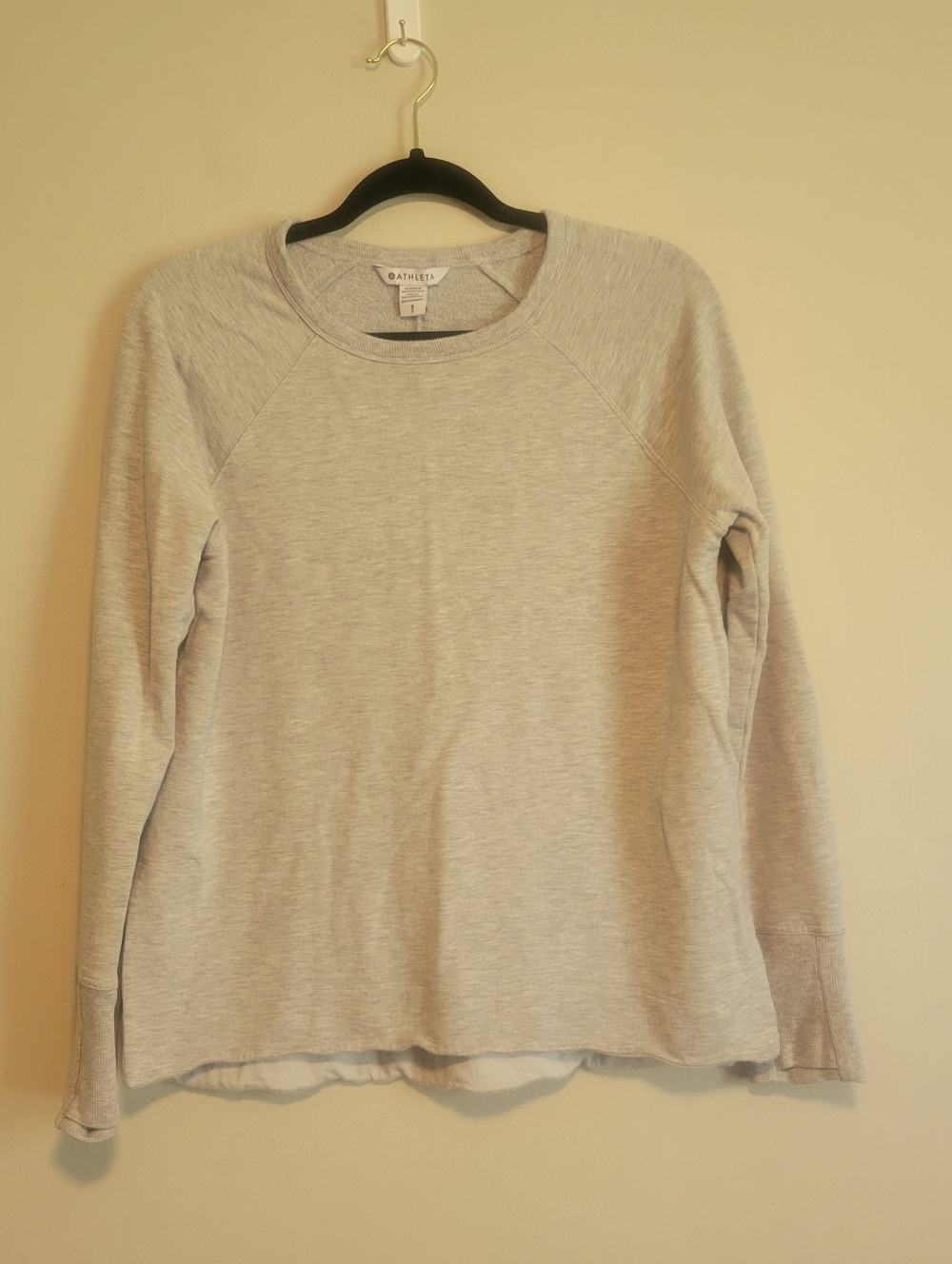 Athleta Light Gray Crewneck Sweatshirt Size Small